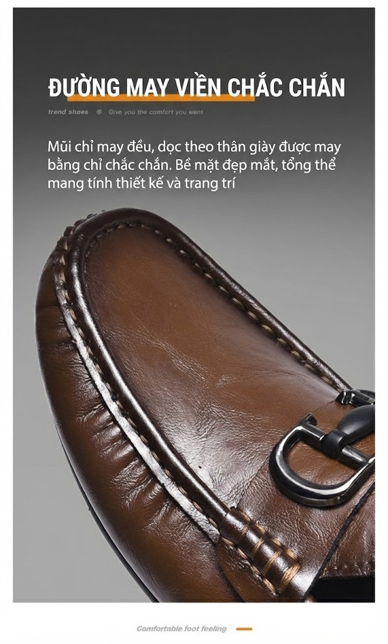 Giày Lười Nam Da Bò Vân Cá Sấu Chiều Cao Đế Khoảng 2cm Màu Đen, Nâu chi tiết 9