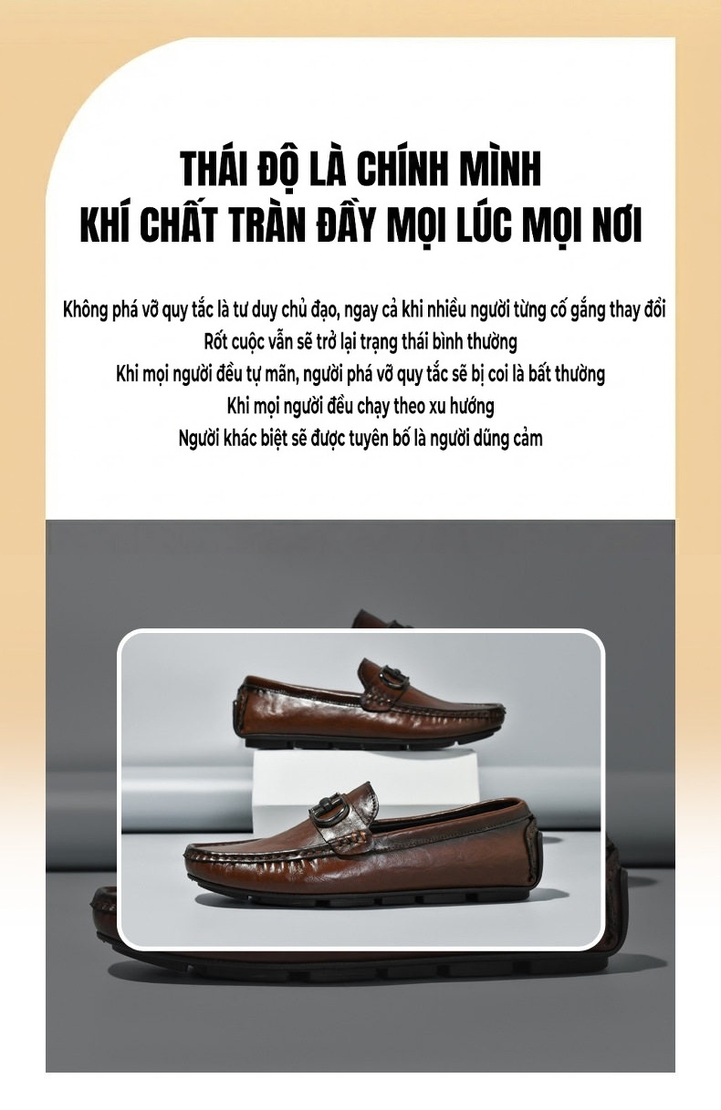 Giày Lười Nam Da Bò Vân Cá Sấu Chiều Cao Đế Khoảng 2cm Màu Đen, Nâu chi tiết 1