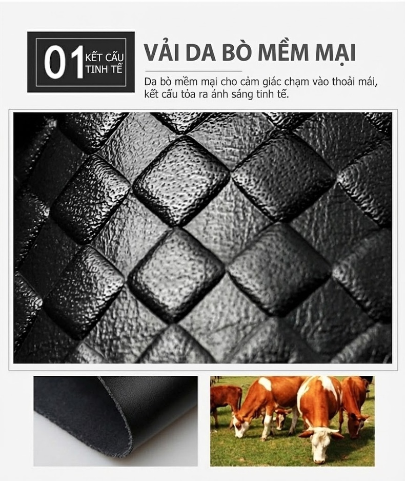 Giày Lười Nam Da Bò Văn Phòng Công Sở Chiều Cao Đế Khoảng 2.5cm Màu Trắng, Đen chi tiết 6