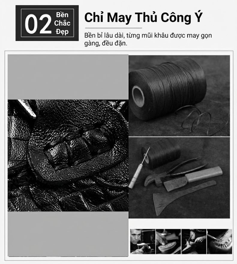 Giày Lười Nam Da Bò Văn Phòng Công Sở Chiều Cao Đế Khoảng 2.5cm Màu Trắng, Đen chi tiết 7