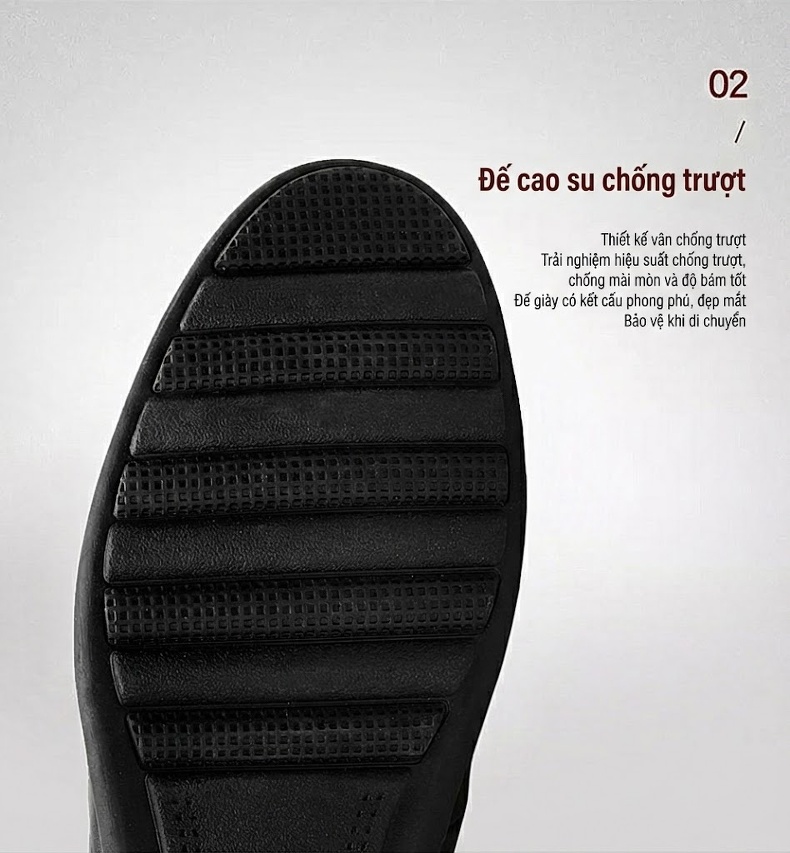 Giày Lười Nam Da Bóng Chiều Cao Đế Khoảng 2cm Màu Nâu, Đen chi tiết 6
