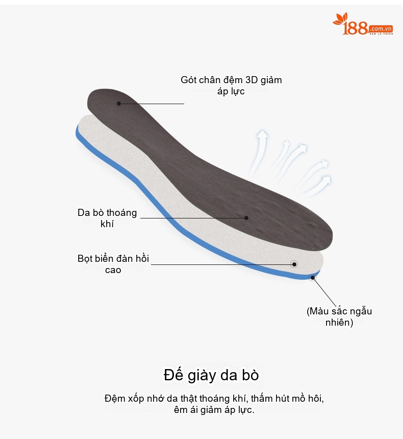 Giày Lười Nam Da Bóng Có Tua Rua Chiều Cao Đế Khoảng 4cm Màu Đen, Đỏ Rượu chi tiết 7