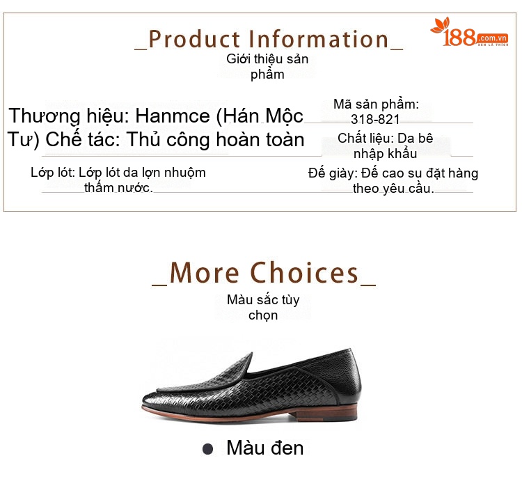 Giày Lười Nam Da Bóng Retro Chiều Cao Đế Khoảng 3cm Màu Đen chi tiết 4
