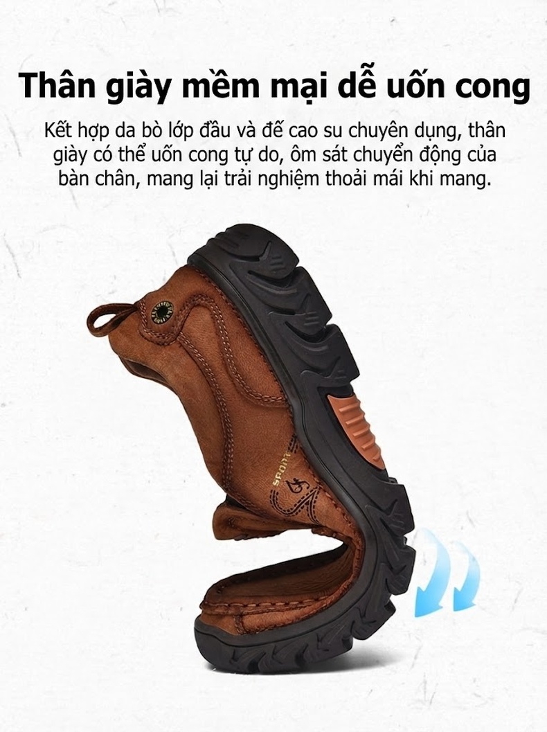 Giày Lười Nam Da Mờ Đế Dày Chiều Cao Đế Khoảng 3.5cm Màu Nâu, Đen chi tiết 11
