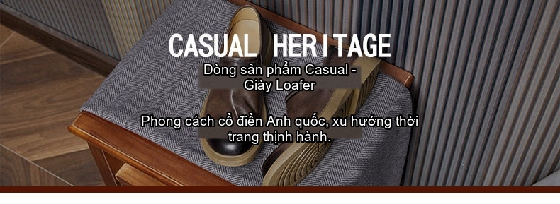 Giày Lười Nam Da Thật Mũi Tròn Chiều Cao Đế Khoảng 3cm Phong Cách Anh Màu Đen, Nâu chi tiết 1