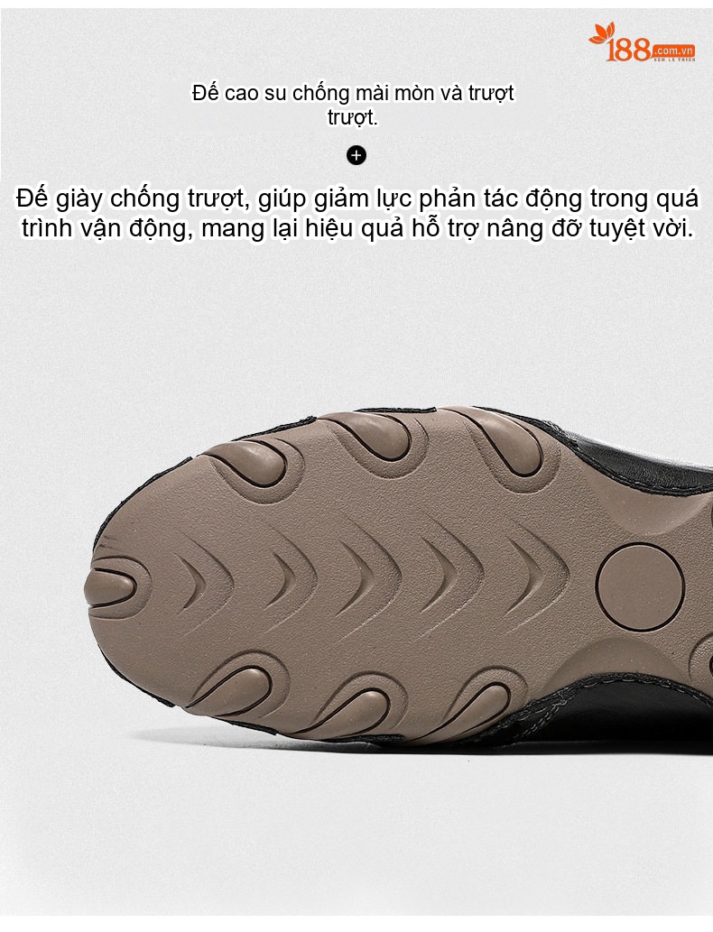 Giày Lười Nam Da Thật Size Lớn Chiều Cao Đế Khoảng 3cm Màu Đen, Nâu chi tiết 7