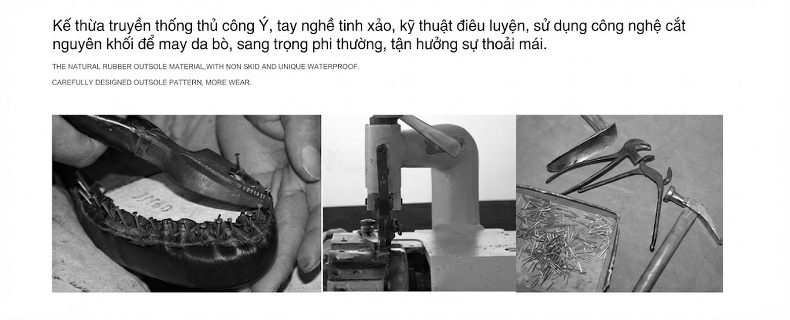 Giày Lười Nam Da Thật Thời Trang Chiều Cao Đế Khoảng 2cm Màu Đen, Trắng, Xanh Navy chi tiết 12