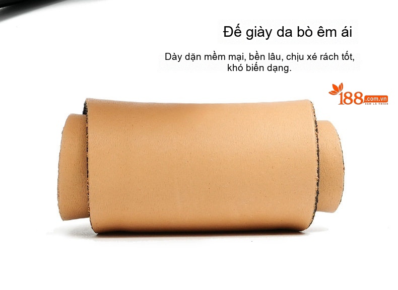Giày Lười Nam Goodyear Da Ngựa Thật Phong Cách Anh Chiều Cao Đế Khoảng 3cm Màu Đen, Nâu Đỏ chi tiết 6