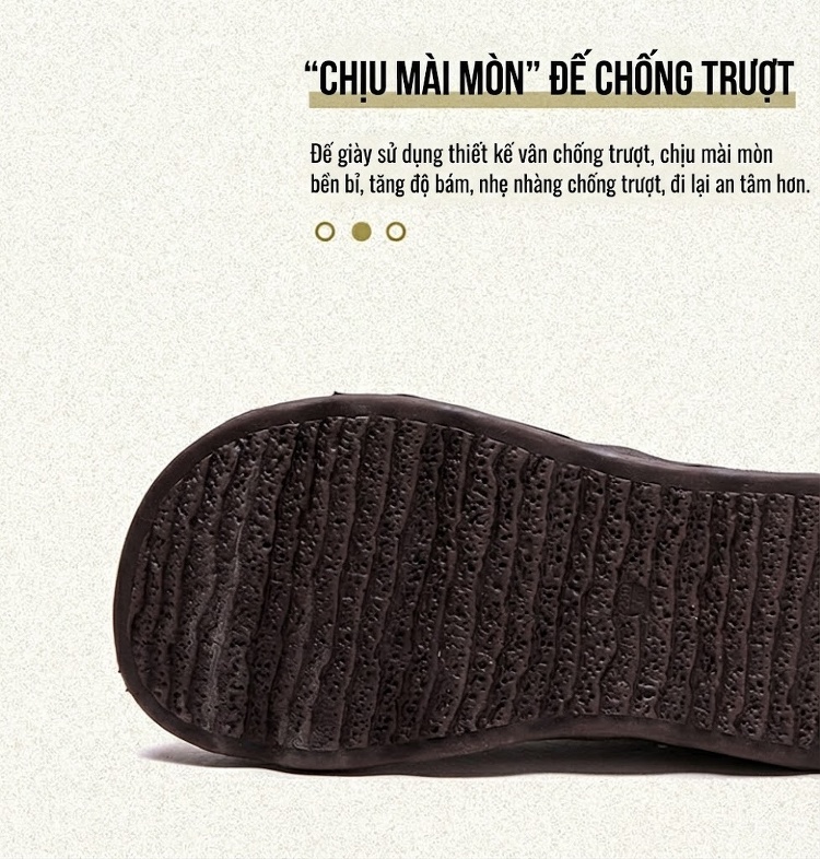 Giày Lười Nữ Da Bò Đế Dày Chiều Cao Đế Khoảng 4cm Màu Đen, Nâu chi tiết 6