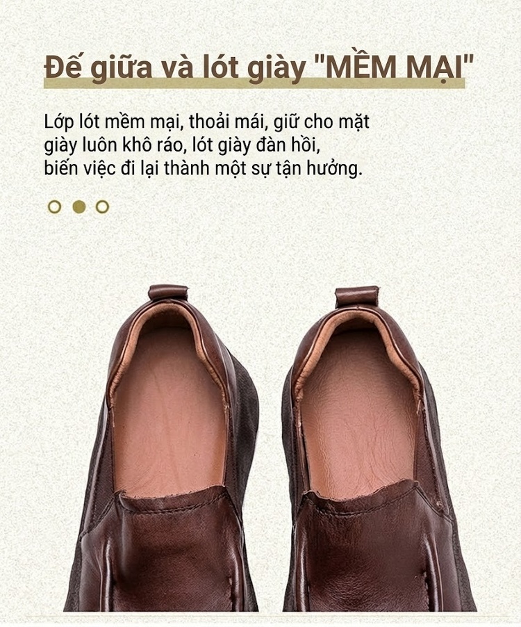 Giày Lười Nữ Da Bóng Đế Dày Chiều Cao Đế Khoảng 4cm Màu Đen, Nâu chi tiết 7