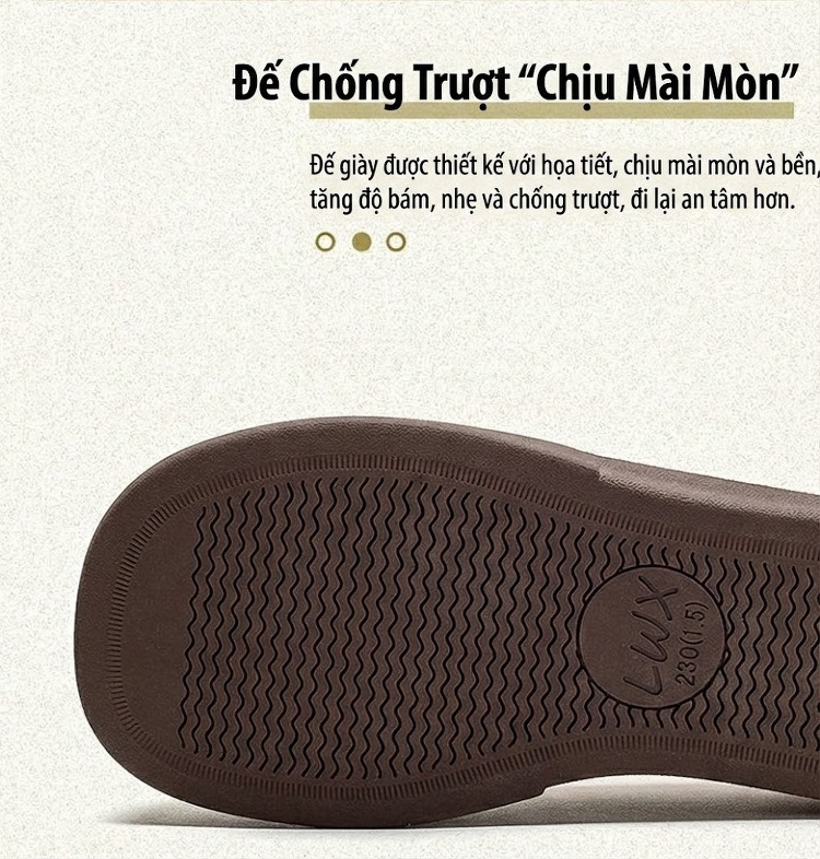 Giày Lười Nữ Đầu Tròn Da Bò Chiều Cao Đế Khoảng 3cm Màu Nâu Đỏ, Vàng Nâu chi tiết 5