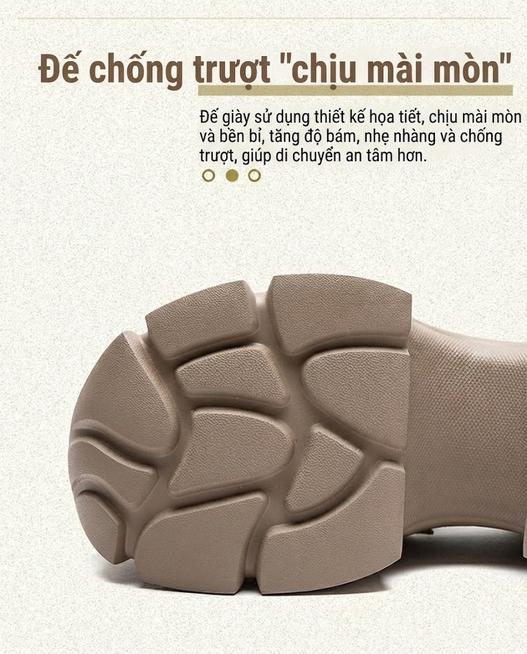Giày Lười Nữ Đế Cao Khoảng 5cm Phong Cách Mary Jane Màu Đen, Kem chi tiết 4