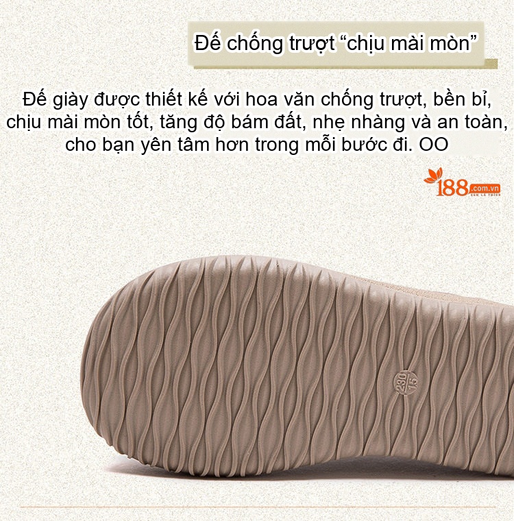 Giày Lười Nữ Đế Dày Chiều Cao Đế Khoảng 3cm Phong Cách Retro Màu Nâu, Đỏ, Xám, Xanh Lá chi tiết 5