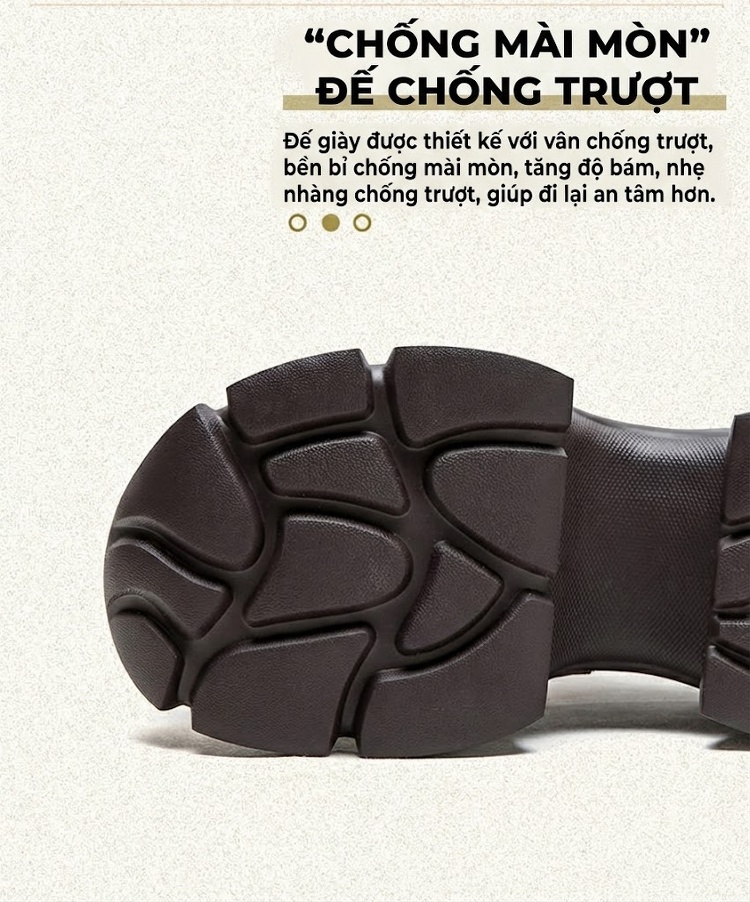 Giày Lười Nữ Lưới Thoáng Khí Chiều Cao Đế Khoảng 5cm Màu Nâu, Đen, Kem chi tiết 4
