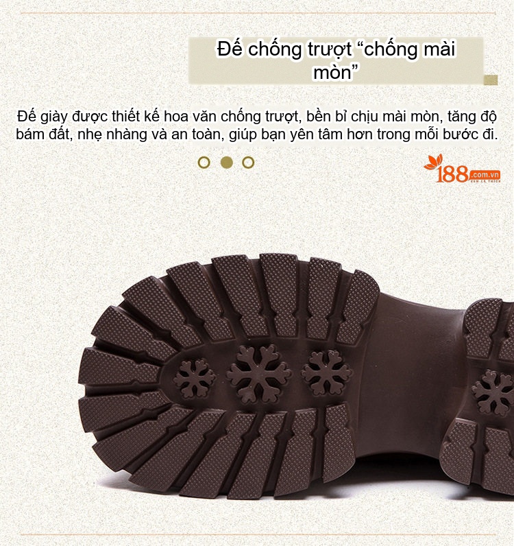 Giày Lười Nữ Phong Cách Anh Quốc Chiều Cao Đế Khoảng 5cm Màu Đen, Nâu chi tiết 5