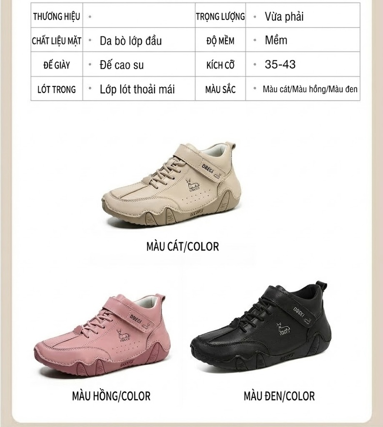 Giày Martin Cổ Cao Nữ Da Thật Lót Lông Đế Cao 3cm chi tiết 3