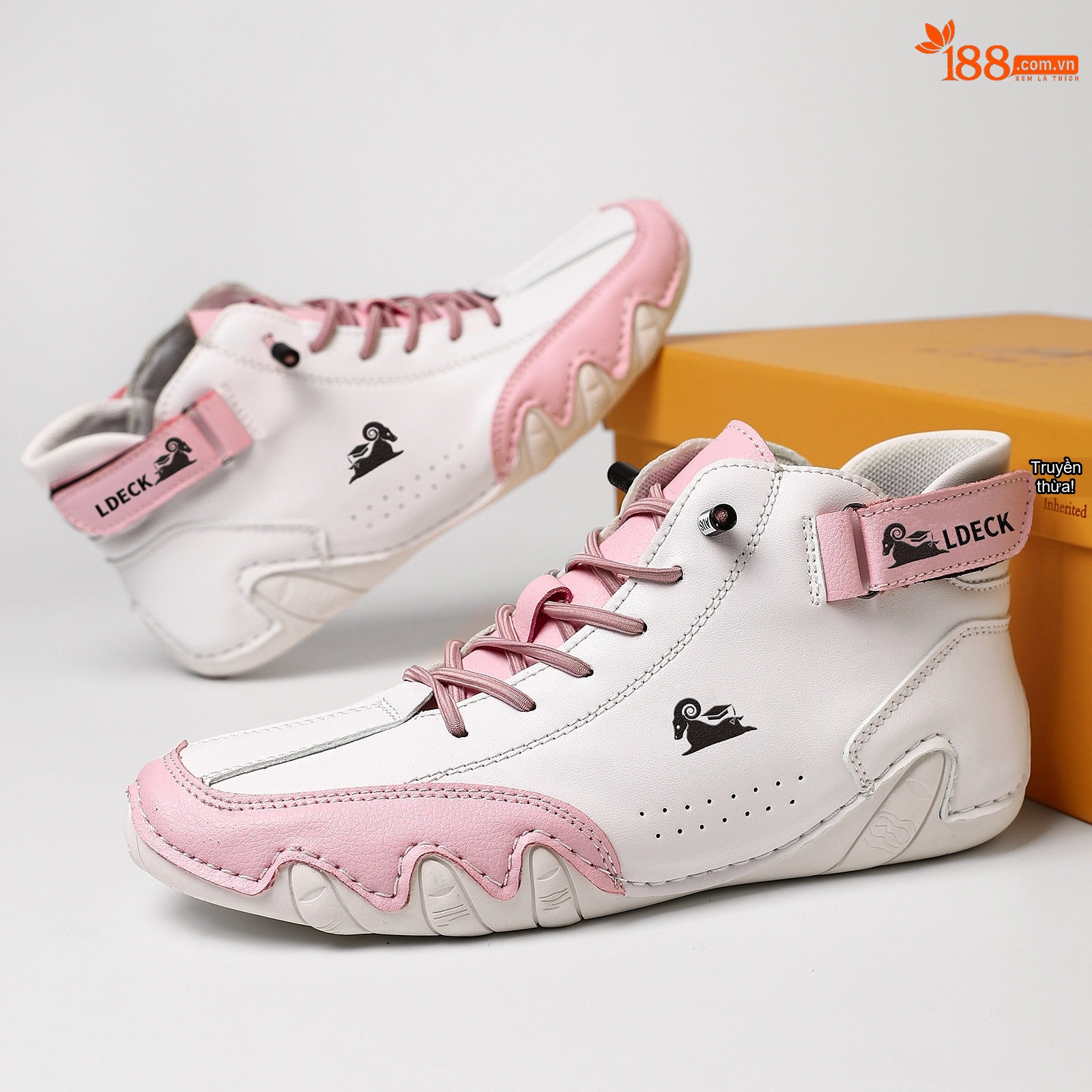 Giày Martin Cổ Cao Unisex Da Thật Chiều Cao Đế Khoảng 3cm Màu Trắng, Đen, Xám, Hồng...