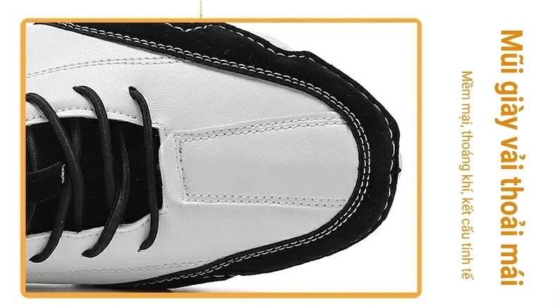Giày Martin Cổ Cao Unisex Da Thật Chiều Cao Đế Khoảng 3cm Màu Trắng, Đen, Xám, Hồng... chi tiết 7