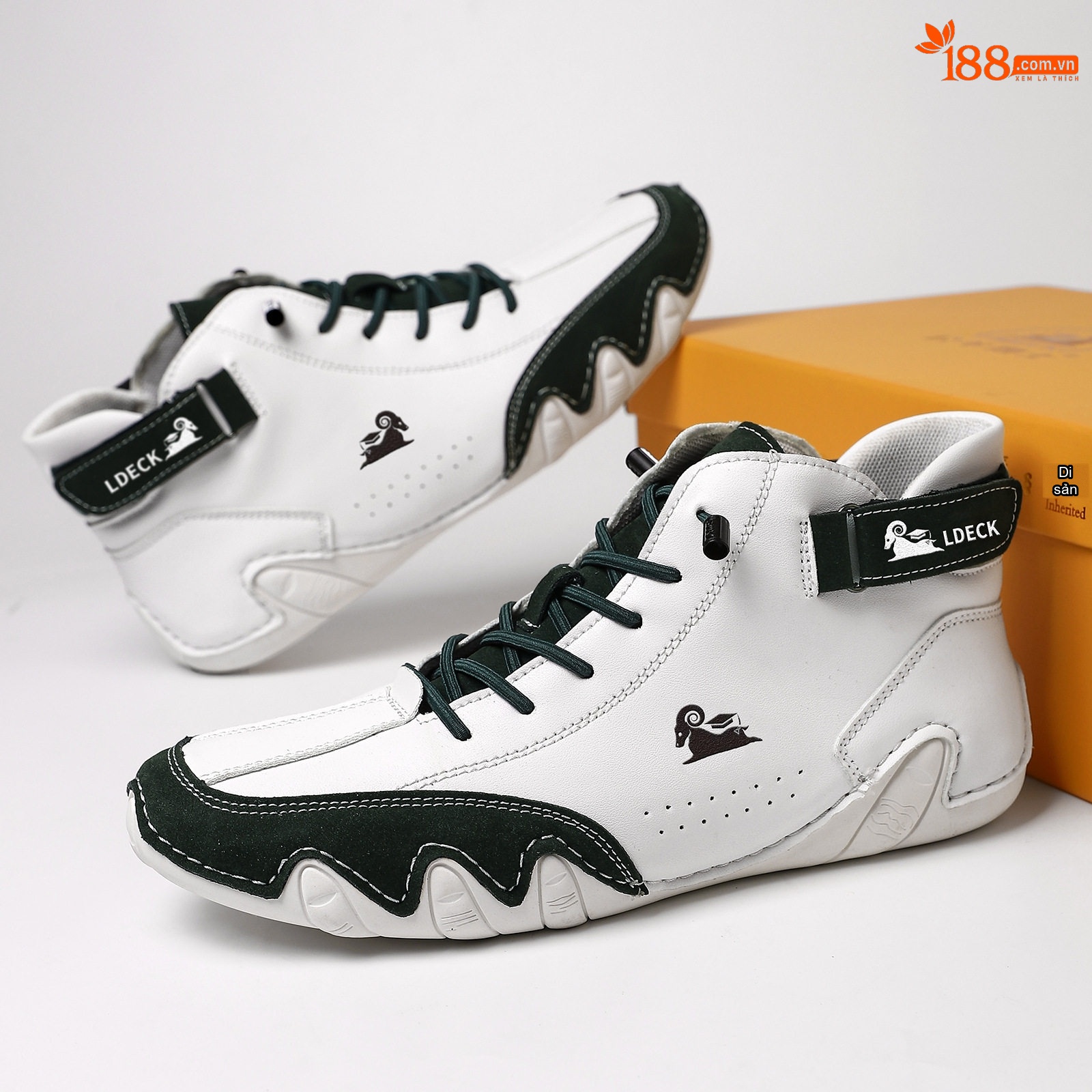 Giày Martin Cổ Cao Unisex Da Thật Chiều Cao Đế Khoảng 3cm Màu Trắng, Đen, Xám, Hồng...
