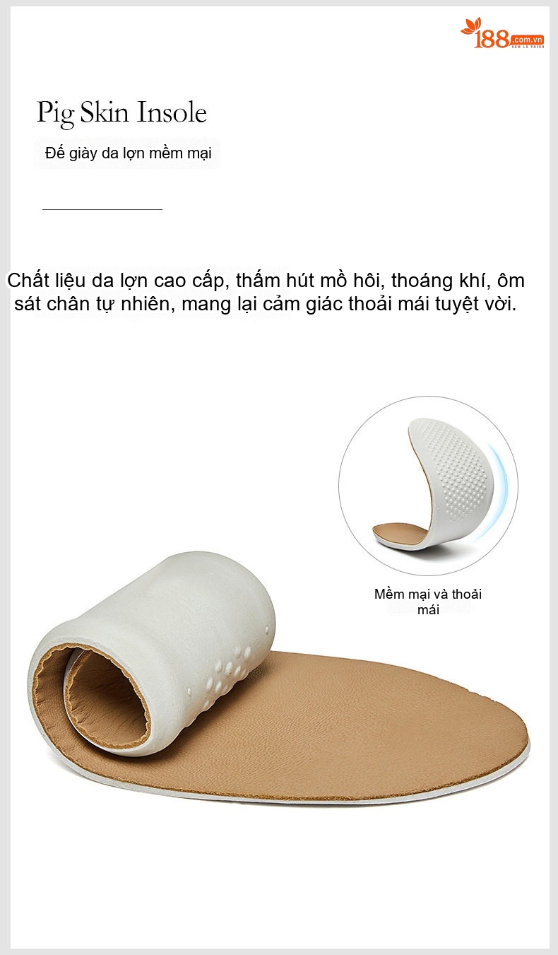 Giày Martin Nam Da Thật Cổ Cao Đế Dày Khoảng 5cm Phong Cách Anh Quốc Màu Đen, Nâu chi tiết 9