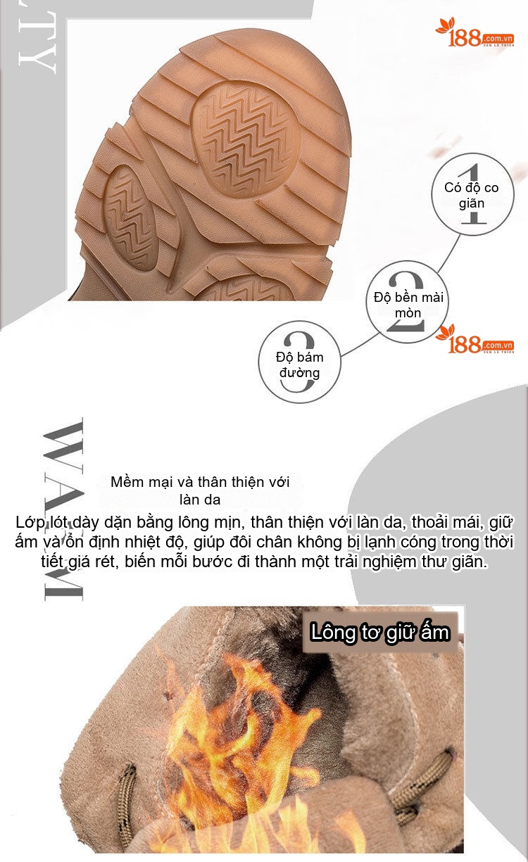 Giày Martin Nữ Cổ Cao Dây Buộc Đế Dày Phong Cách Retro Chiều Cao Đế Khoảng 5cm Màu Nâu, Xám, Đen, Tím... chi tiết 4