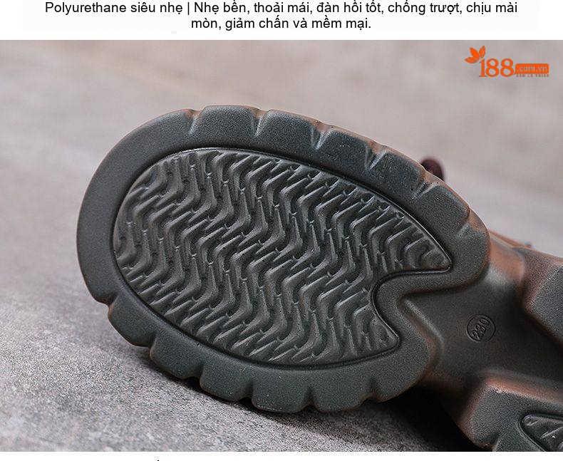 Giày Martin Nữ Da Bò Cao Cổ Dáng Ôm Đế Bánh Mì Chiều Cao Đế Khoảng 6cm Màu Đen, Nâu chi tiết 7
