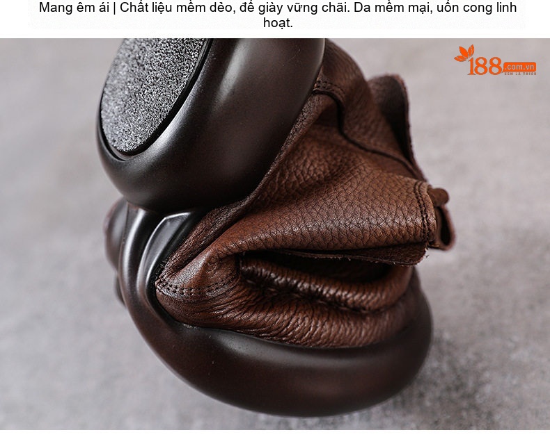 Giày Martin Nữ Da Bò Cổ Cao Buộc Dây Đế Bằng Chiều Cao Đế Khoảng 5cm Màu Nâu, Đen chi tiết 8