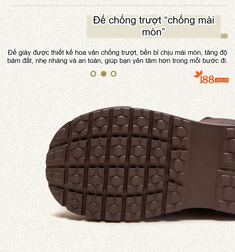 Giày Martin Nữ Da Bò Cổ Cao Ôm Chân Chiều Cao Đế Khoảng 4cm Màu Đen, Nâu chi tiết 5