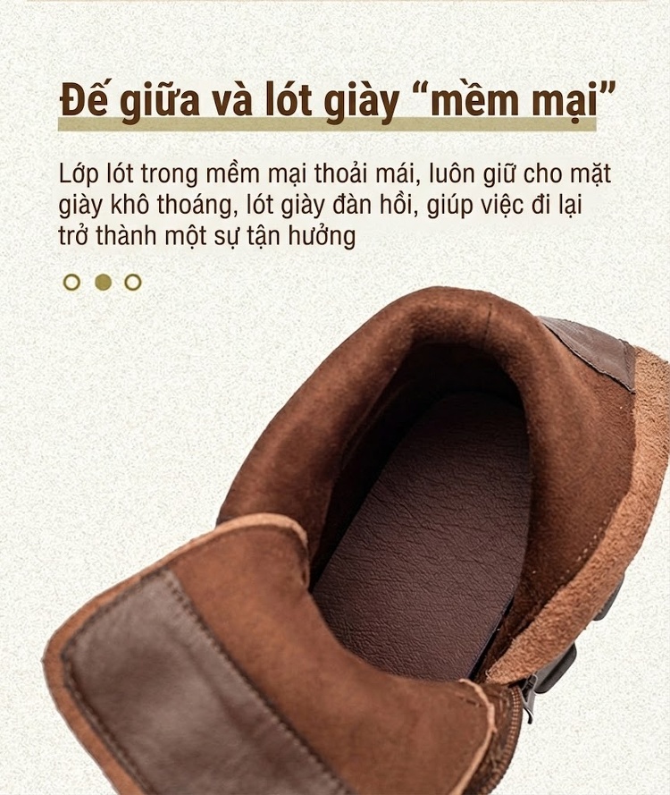 Giày Martin Nữ Da Bò Cổ Ngắn Phong Cách Anh Chiều Cao Đế Khoảng 6cm Màu Đen, Nâu chi tiết 6