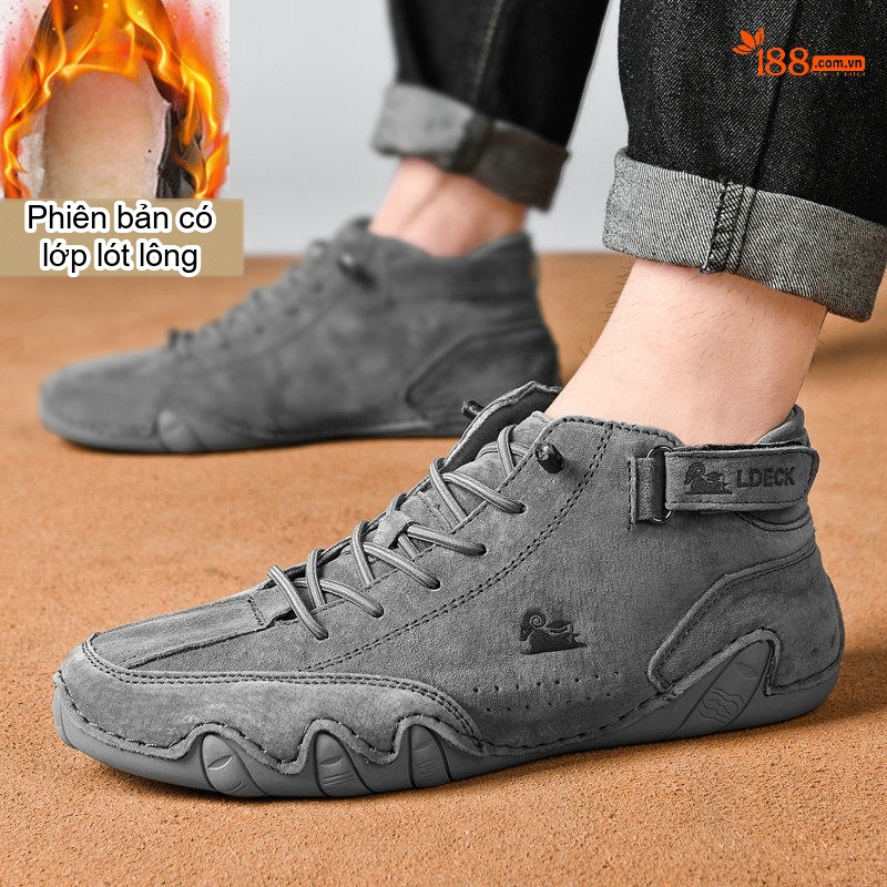 G8008 màu xám (da thật cộng với nhung)