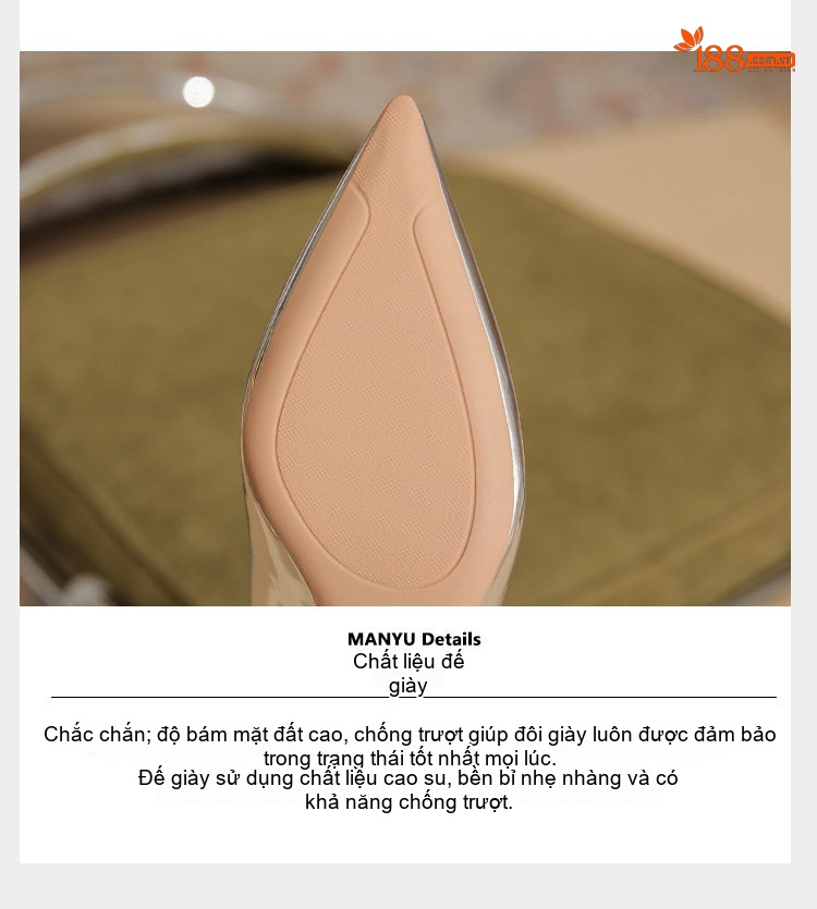 Giày Mary Jane Nữ Da Cừu Chiều Cao Đế Khoảng 5cm Mũi Nhọn Gót Vuông Quai Ngang Màu Bạc, Đen chi tiết 11