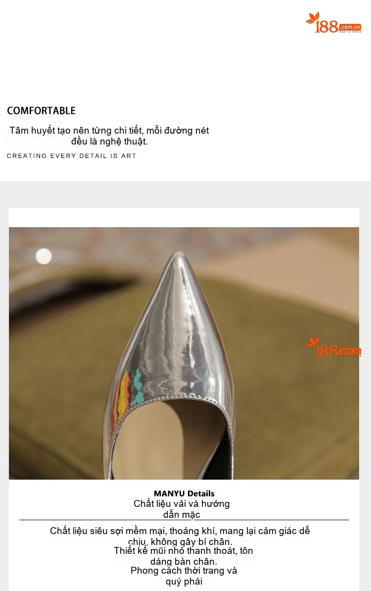 Giày Mary Jane Nữ Da Cừu Chiều Cao Đế Khoảng 5cm Mũi Nhọn Gót Vuông Quai Ngang Màu Bạc, Đen chi tiết 8