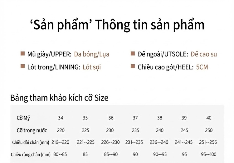 Giày Mary Jane Nữ Da Cừu Mũi Nhọn Gót Vuông Chiều Cao Đế Khoảng 4cm Đính Ngọc Trai Màu Trắng, Đen chi tiết 5
