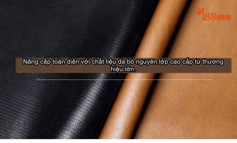 Giày Moccasin Buộc Dây Nam Da Bò Thoải Mái Chiều Cao Đế Khoảng 2cm Màu Nâu, Đen chi tiết 1