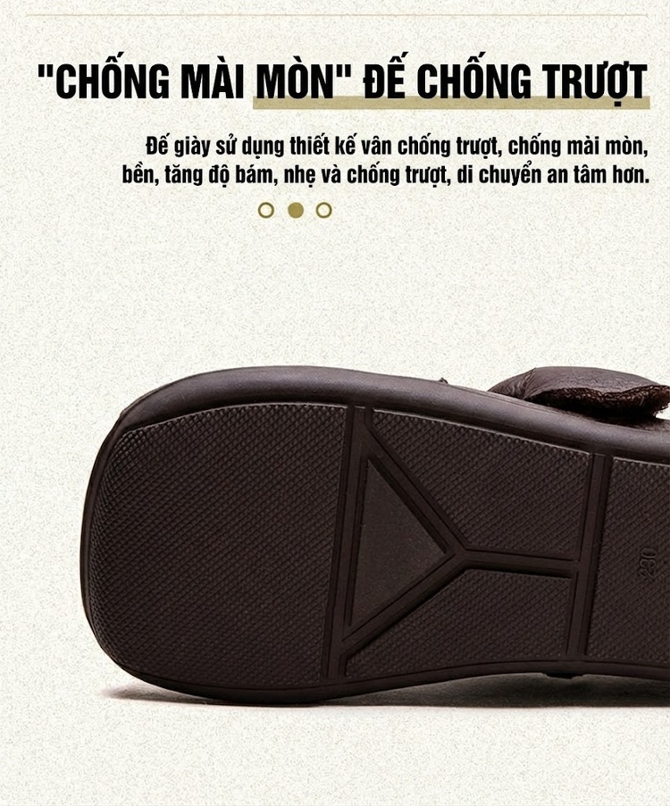 Giày Mọi Nữ Da Bò Mũi Vuông Chiều Cao Đế Khoảng 1cm Màu Nâu, Đen chi tiết 5