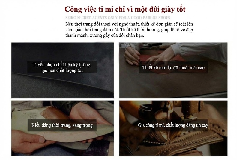 Giày Mọi Nữ Da Thật Thoáng Khí Lót Lỗ Chiều Cao Đế Khoảng 4cm Màu Xanh, Nâu, Đen, Kem chi tiết 18