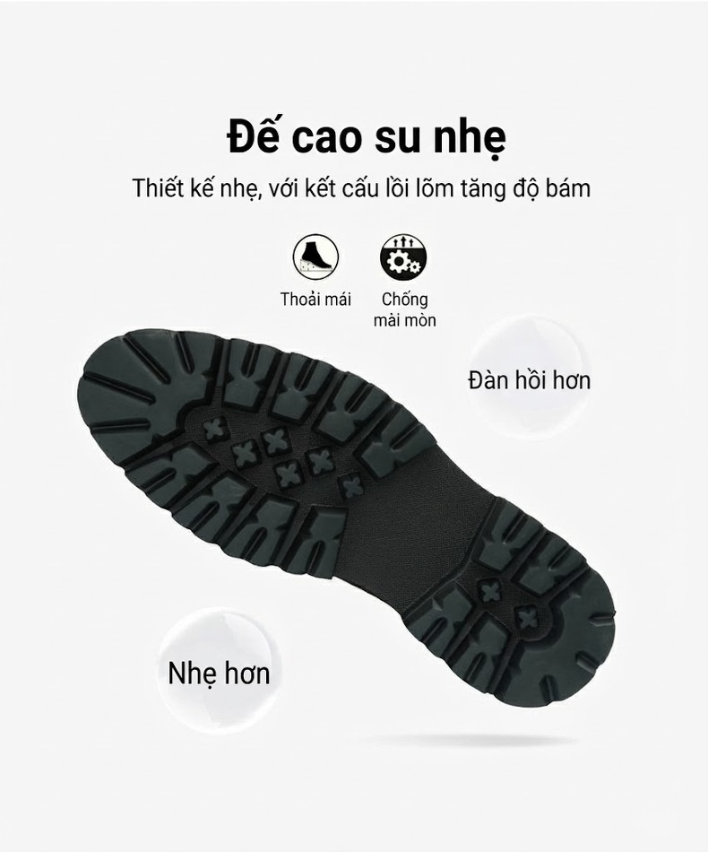 Giày Monkstrap Khóa Cài Nam Da Bóng Chiều Cao Đế Khoảng 4cm Màu Đen, Nâu Đỏ chi tiết 6