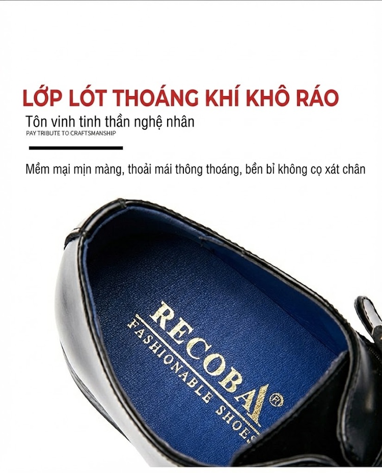 Giày Monkstrap Khóa Cài Nam Da Thật Mũi Nhọn Chiều Cao Đế Khoảng 3cm Màu Đen, Nâu chi tiết 8