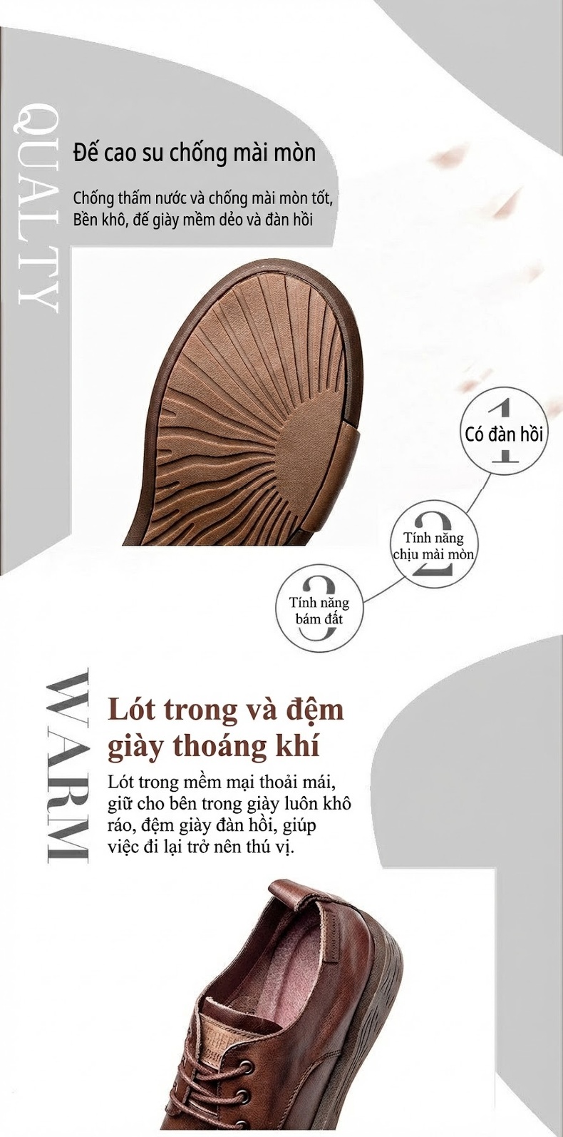 Giày Oxford Nữ Da Bò Buộc Dây Chiều Cao Đế Khoảng 3cm Phong Cách Vintage Màu Nâu, Đen chi tiết 5