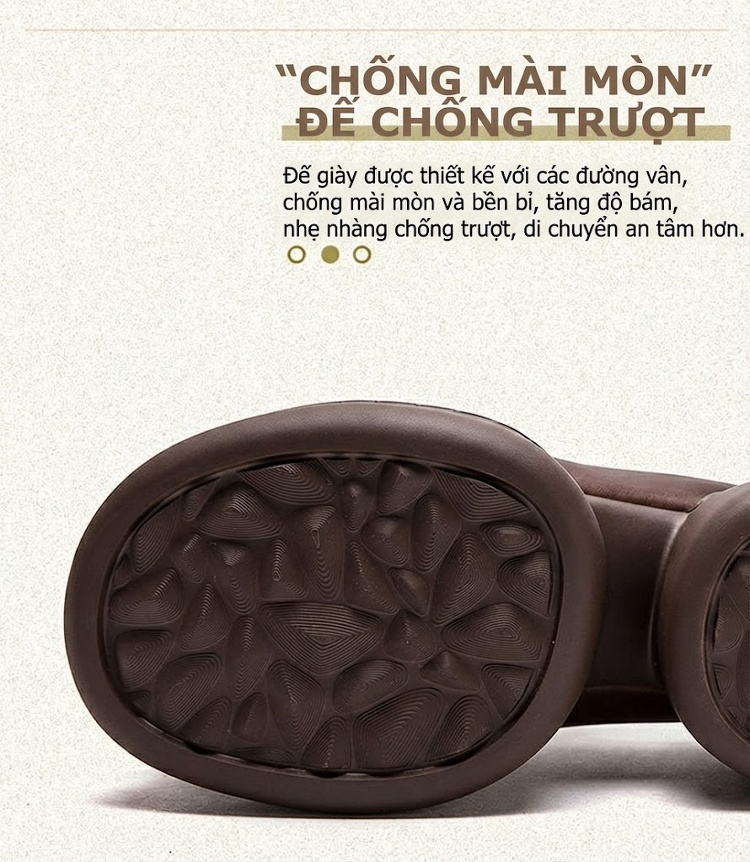 Giày Oxford Nữ Da Bò Chiều Cao Đế Khoảng 6cm Màu Đen, Nâu chi tiết 4