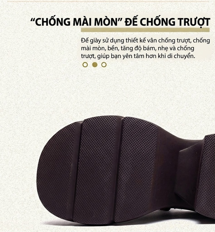 Giày Oxford Nữ Da Bò Đế Bánh Mì Chiều Cao Đế Khoảng 6cm Màu Đen, Nâu chi tiết 5
