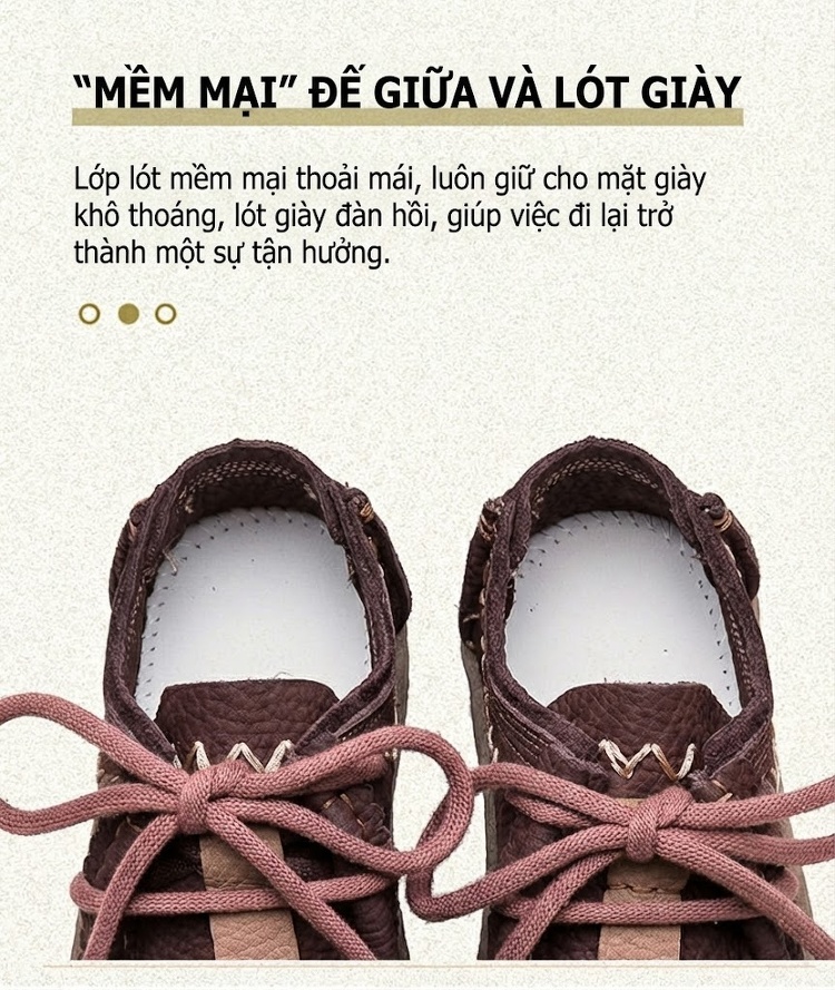 Giày Oxford Nữ Da Bò Đế Bệt Chiều Cao Đế Khoảng 3cm Màu Vàng, Nâu chi tiết 6