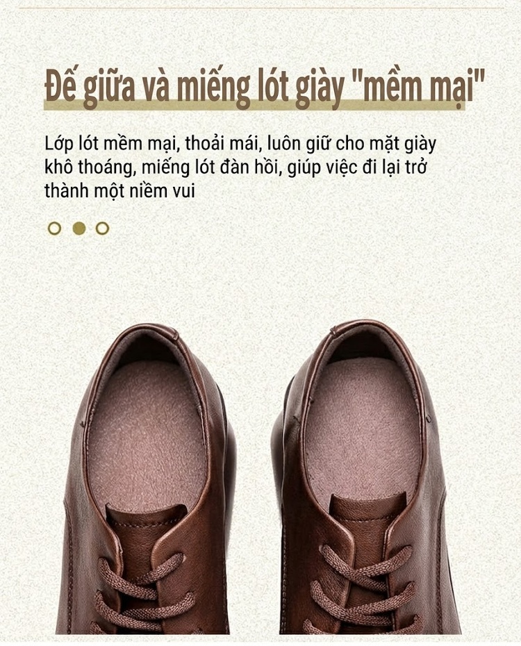 Giày Oxford Nữ Da Bò Đế Xuồng Chiều Cao Đế Khoảng 5cm Màu Đen, Nâu chi tiết 6