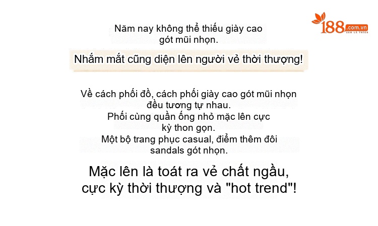 Giày Sandal Cao Gót Nữ Mũi Nhọn Quai Hậu Đính Đá Gót Cao 7cm - 8cm Màu Đen, Kem chi tiết 3