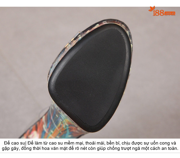 Giày Sandal Cao Gót Nữ Quai Trong Suốt Gót Cao 17cm Màu Trắng, Đen, Xanh chi tiết 7