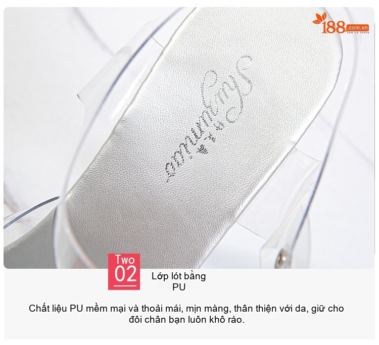 Giày Sandal Cao Gót Nữ Quai Trong Suốt Gót Nhọn Đế Xuồng Gót Cao 10cm - 12cm Màu Đen, Đỏ, Vàng, Bạc... chi tiết 6