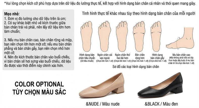 Dép Sandal Nữ Hở Gót Mũi Nhọn Đế Xuồng Quai Chữ T Đinh Tán Da Bóng Đế Cao 5cm - 6cm Màu Đen, Kem chi tiết 2