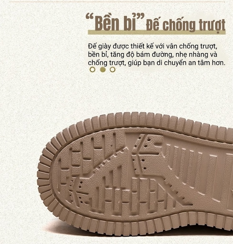 Giày Sneaker Nữ Cổ Cao Đế Cao Khoảng 5cm Phong Cách Vintage Màu Nâu chi tiết 6