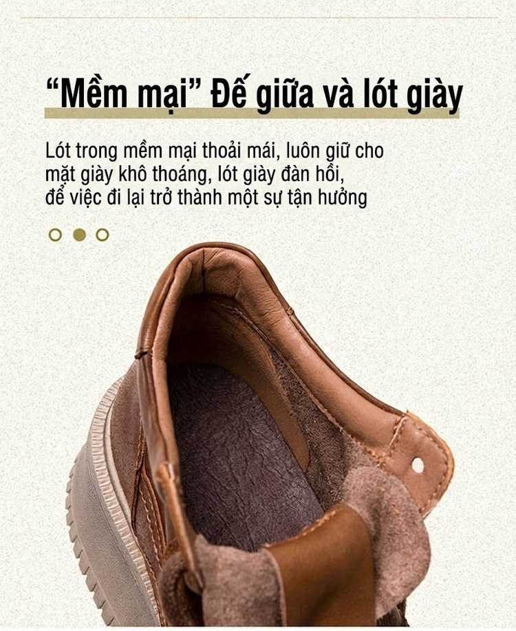 Giày Sneaker Nữ Cổ Cao Đế Dày Chiều Cao Đế Khoảng 5cm Phong Cách Retro Màu Nâu chi tiết 7