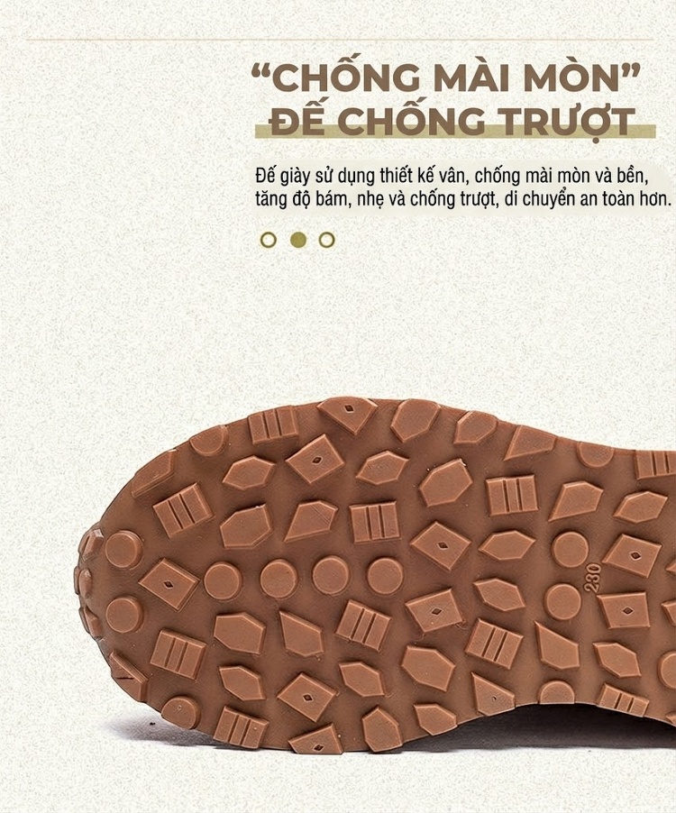 Giày Sneaker Nữ Da Bò Buộc Dây Chiều Cao Đế Khoảng 3.5cm Màu Đỏ, Kem, Xám chi tiết 4